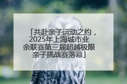 共赴亲子运动之约，2025年上海城市业余联赛第三届超越极限亲子挑战赛落幕