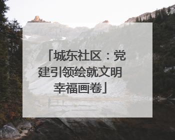 城东社区：党建引领绘就文明幸福画卷