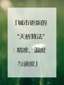 城市更新的“天桥算法”：精准、温度与速度