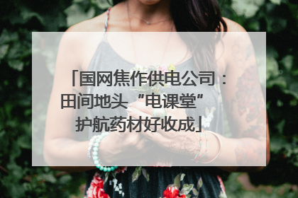 国网焦作供电公司：田间地头“电课堂” 护航药材好收成
