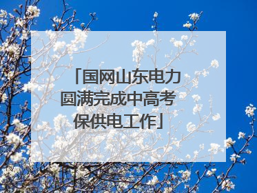国网山东电力圆满完成中高考保供电工作