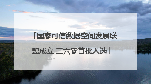 国家可信数据空间发展联盟成立 三六零首批入选