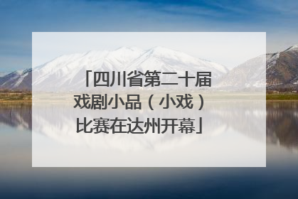 四川省第二十届戏剧小品（小戏）比赛在达州开幕