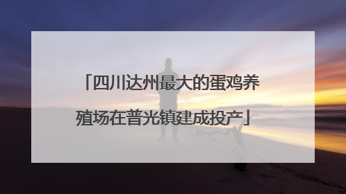 四川达州最大的蛋鸡养殖场在普光镇建成投产