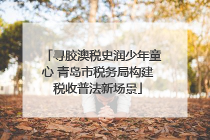 寻胶澳税史润少年童心 青岛市税务局构建税收普法新场景