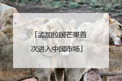 孟加拉国芒果首次进入中国市场
