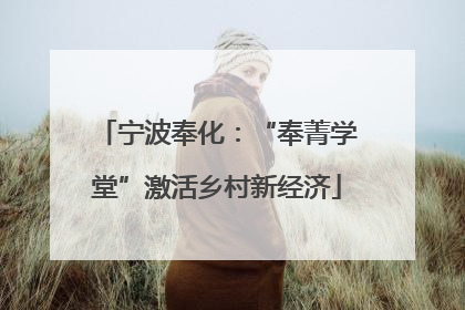 宁波奉化：“奉菁学堂”激活乡村新经济