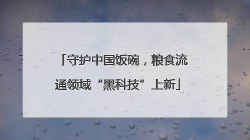 守护中国饭碗，粮食流通领域“黑科技”上新