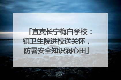 宜宾长宁梅白学校：镇卫生院进校送关怀，防暑安全知识润心田