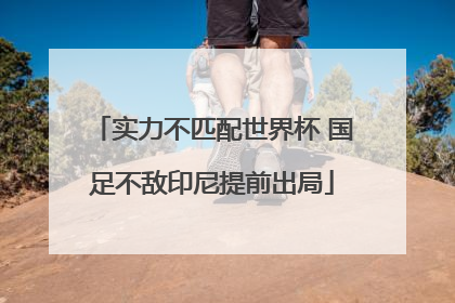 实力不匹配世界杯 国足不敌印尼提前出局