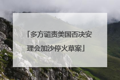 多方谴责美国否决安理会加沙停火草案
