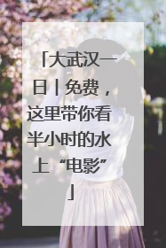 大武汉一日︱免费，这里带你看半小时的水上“电影”