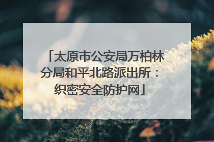 太原市公安局万柏林分局和平北路派出所：织密安全防护网