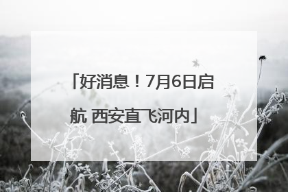 好消息！7月6日启航 西安直飞河内