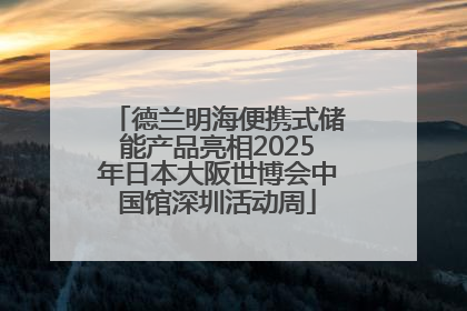 德兰明海便携式储能产品亮相2025年日本大阪世博会中国馆深圳活动周