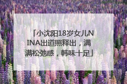 小沈阳18岁女儿NINA出道照释出，满满松弛感，韩味十足