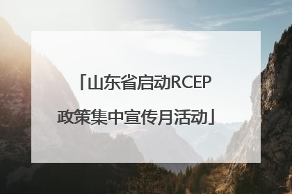 山东省启动RCEP政策集中宣传月活动