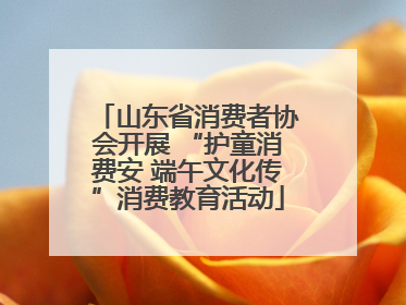 山东省消费者协会开展 “护童消费安 端午文化传”消费教育活动