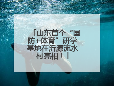 山东首个“国防+体育”研学基地在沂源流水村亮相！