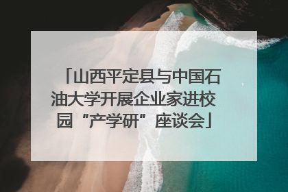 山西平定县与中国石油大学开展企业家进校园“产学研”座谈会