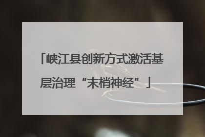 峡江县创新方式激活基层治理“末梢神经”