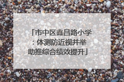 市中区鑫昌路小学：体测防近视并举 助推综合绩效提升