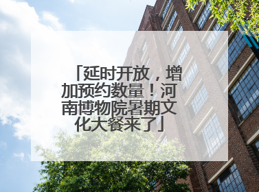延时开放，增加预约数量！河南博物院暑期文化大餐来了