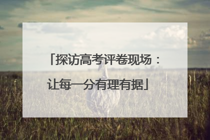 探访高考评卷现场：让每一分有理有据