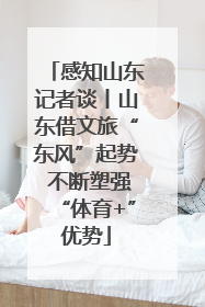 感知山东记者谈丨山东借文旅“东风”起势 不断塑强“体育+”优势