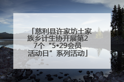 慈利县许家坊土家族乡计生协开展第27个“5•29会员活动日”系列活动