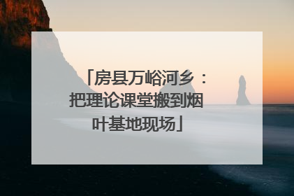 房县万峪河乡：把理论课堂搬到烟叶基地现场