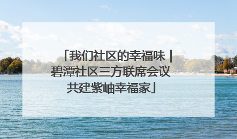 我们社区的幸福味｜碧潭社区三方联席会议共建紫岫幸福家