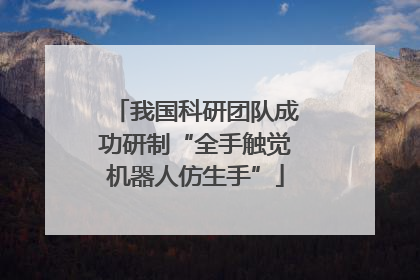 我国科研团队成功研制“全手触觉机器人仿生手”