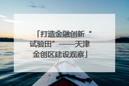 打造金融创新“试验田”——天津金创区建设观察