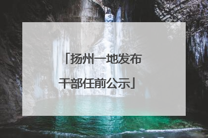 扬州一地发布干部任前公示
