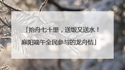 抬舟七十里，送饭又送水！麻阳端午全民参与的龙舟情