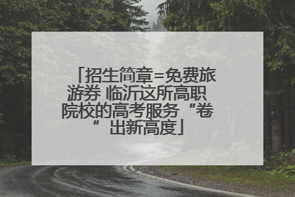 招生简章=免费旅游券 临沂这所高职院校的高考服务“卷”出新高度