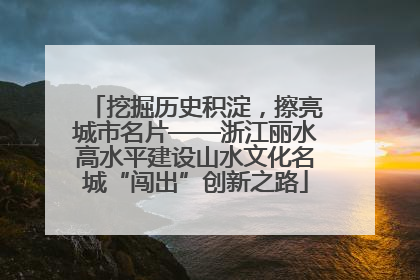 挖掘历史积淀，擦亮城市名片——浙江丽水高水平建设山水文化名城“闯出”创新之路