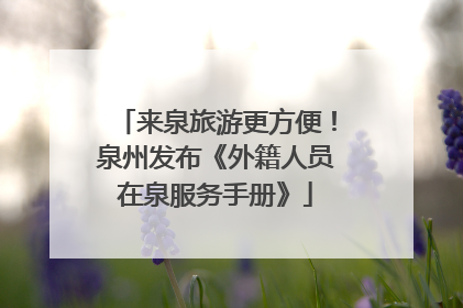 来泉旅游更方便！泉州发布《外籍人员在泉服务手册》