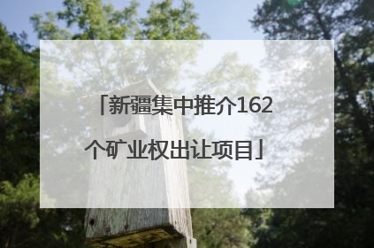 新疆集中推介162个矿业权出让项目