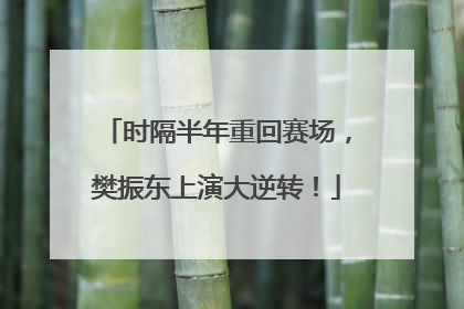 时隔半年重回赛场，樊振东上演大逆转！