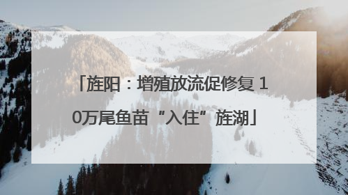 旌阳：增殖放流促修复 10万尾鱼苗“入住”旌湖