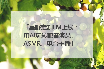 星野定制FM上线：用AI玩转配音演员、ASMR、电台主播