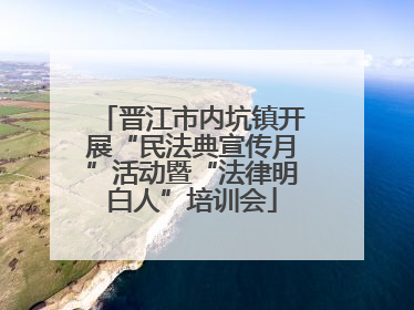 晋江市内坑镇开展“民法典宣传月”活动暨“法律明白人”培训会