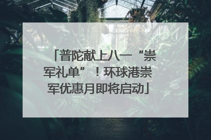 普陀献上八一“崇军礼单”！环球港崇军优惠月即将启动