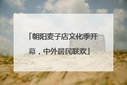 朝阳麦子店文化季开幕，中外居民联欢