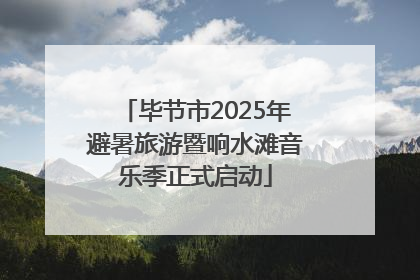 毕节市2025年避暑旅游暨响水滩音乐季正式启动