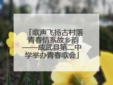 歌声飞扬古村落 青春情系故乡韵——成武县第二中学举办青春歌会