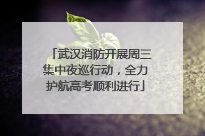 武汉消防开展周三集中夜巡行动，全力护航高考顺利进行