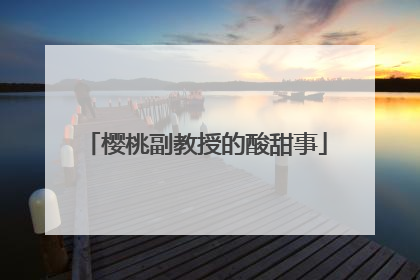 樱桃副教授的酸甜事